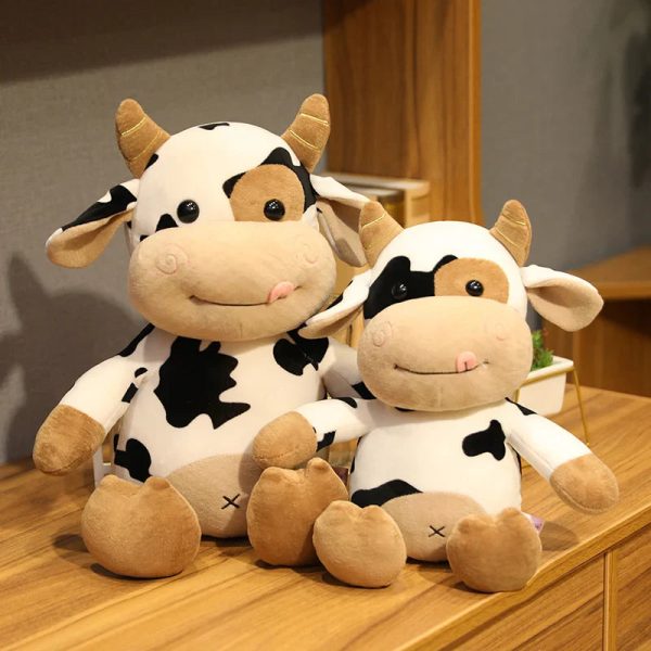 Cute 65CM Cartoon Milk Cow Plush Toy - Soft Cuddle Buddy for Kids
