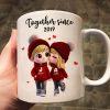 Cute Cartoon Couple Together Since Personalized Mug, Gift for him, Gift for her