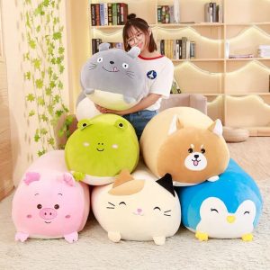 Cute Cartoon Plush Pillow - Soft Fat Dog, Cat, Totoro & More! Perfect Gift!