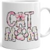 Cute Cat Mom Coffee Mug Gift for Cat Lover Women Mom Sister Friend, Birthday Christmas Gift