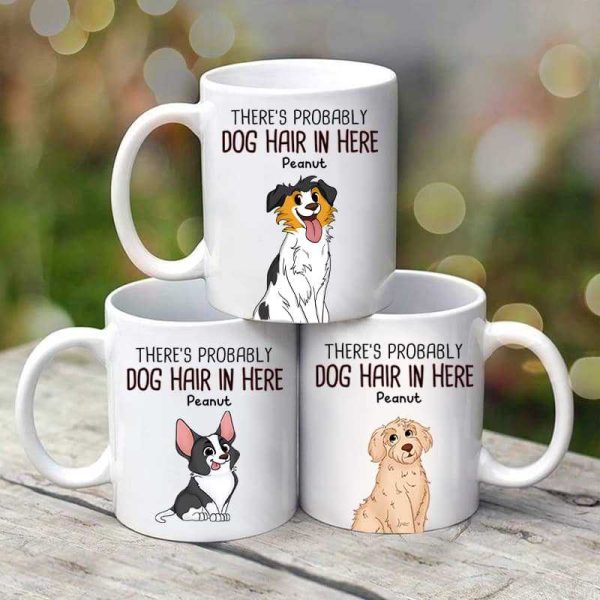 Cute Dog Hair In Here Personalized Coffee Mug