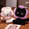 Cute Floral Cat Plush Toy 30cm Soft Stuffed Doll