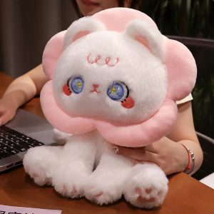 Cute Floral Cat Plush Toy 30cm Soft Stuffed Doll