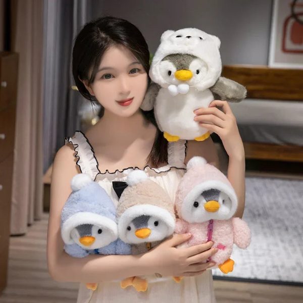 Cute Fluffy Penguin Plush Toy - Adorable Sleep Companion & Gift