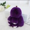 Cute Fluffy Rex Rabbit Fur Keychain