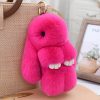 Cute Fluffy Rex Rabbit Fur Keychain