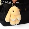 Cute Fluffy Rex Rabbit Fur Keychain