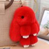 Cute Fluffy Rex Rabbit Fur Keychain