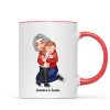 Cute Grandma Hugging GrandKid Christmas Gift For Granddaughter Grandson Personalized Mug