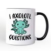 Cute Green Axolotl Personalized Mug, Salamander Animal Gift with Custom Name