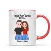 Cute Illustration Couple Together Since Gift For Him For Her Personalized Mug