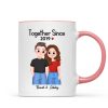 Cute Illustration Couple Together Since Gift For Him For Her Personalized Mug