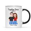 Cute Illustration Couple Together Since Gift For Him For Her Personalized Mug