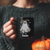 Cute Lace Ghost Coquette Pesonalized Mug, Floral Vintage Halloween Gift with Custom Name
