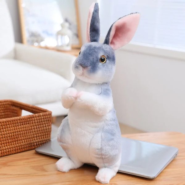 Cute Plush Rabbit Doll - Adorable Squat & Standing Huggable Gift for All Ages