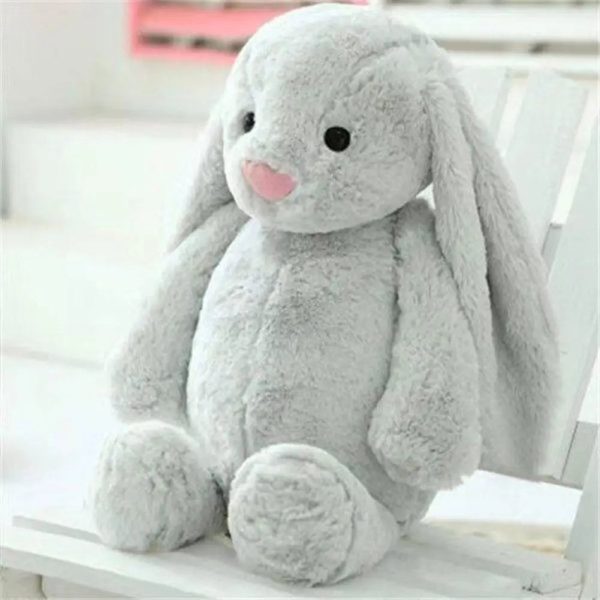 Cute Plush Rabbit Toy Soft Long Ear Bunny Doll for Kids and Bedroom Decor