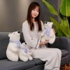 Cute Polar Bear Plush Toy with Scarf Soft Stuffed Gift