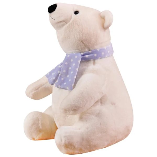 Cute Polar Bear Plush Toy with Scarf Soft Stuffed Gift