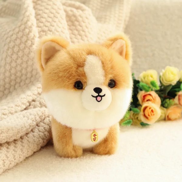 Cute Puppy Plush Toy Soft Husky and Corgi Dolls for Kids