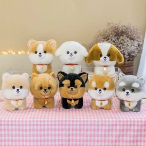 Cute Puppy Plush Toy Soft Husky and Corgi Dolls for Kids