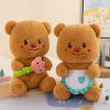 Cute & Soft Cartoon Teddy Bear Plush Toy with Flowers - Perfect Gift!