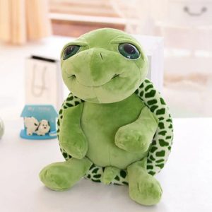 Cute Super Green Big Eyes Plush Tortoise Toy - Perfect Baby Gift!