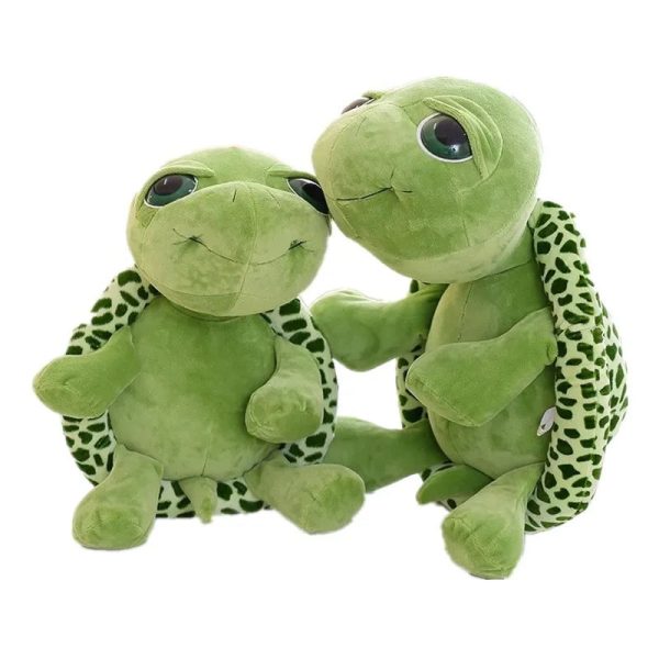 Cute Super Green Big Eyes Plush Tortoise Toy - Perfect Baby Gift!