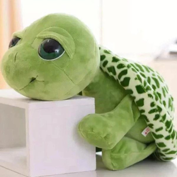 Cute Super Green Big Eyes Plush Tortoise Toy - Perfect Baby Gift!