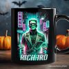 Cyberpunk Frankenstein Personalized Mug, Neon Halloween Monster Gift with Custom Name