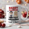 Dad And Daughter Share Love - Personalized Two-Tone Mug with Cute Design - Perfect Gift for Fathers and Daughters