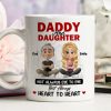 Dad And Daughter Share Love - Personalized Two-Tone Mug with Cute Design - Perfect Gift for Fathers and Daughters