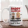 Dad And Daughter Share Love - Personalized Two-Tone Mug with Cute Design - Perfect Gift for Fathers and Daughters