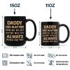 Dad And Kids Footsteps No Matter How Big We Get - Personalized Black Mug