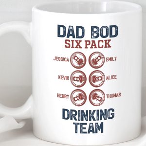 Dad Bod Six Pack Drinking Team Personalized Custom Family Mug C320