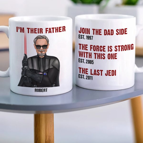 Dad Coffee Mug With Personalized Kids' Birth Coffee Mug 01qhqn120423tm