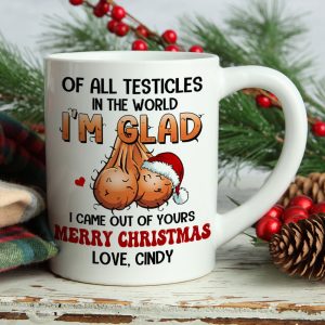 Dad Glad I Came Out Of Yours, Personalized White Mug