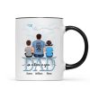 Dad Grandpa And Kids On Text Personalized Mug, Father's Day Gift For Dad, Grandpa, Husband