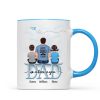 Dad Grandpa And Kids On Text Personalized Mug, Father's Day Gift For Dad, Grandpa, Husband