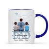 Dad Grandpa And Kids On Text Personalized Mug, Father's Day Gift For Dad, Grandpa, Husband