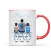 Dad Grandpa And Kids On Text Personalized Mug, Father's Day Gift For Dad, Grandpa, Husband