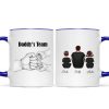Dad Grandpa Team Fist Bump Sitting Back View Personalized Mug, Unique Father's Day Gift for Dad, Gift for Husband