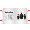Dad Grandpa Team Fist Bump Sitting Back View Personalized Mug, Unique Father's Day Gift for Dad, Gift for Husband