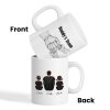 Dad Grandpa Team Fist Bump Sitting Back View Personalized Mug, Unique Father's Day Gift for Dad, Gift for Husband