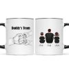 Dad Grandpa Team Fist Bump Sitting Back View Personalized Mug, Unique Father's Day Gift for Dad, Gift for Husband