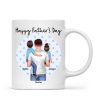 Dad Holding Kids Star Circle Personalized Mug