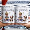 Dad If I Could Talk Love You Much Mug With Paws And Cartoon Figures - Personalized Custom Coffee Mug - DOG048_MG