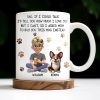 Dad If I Could Talk Love You Much Mug With Paws And Cartoon Figures - Personalized Custom Coffee Mug - DOG048_MG