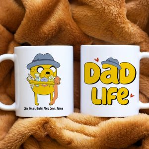 Dad Life, Gift For Dad, Personalized Mug, Dad And Kid Mug, Father's Day Gift 05DNHN050523