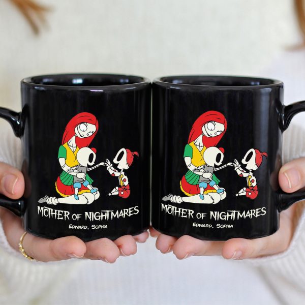 Dad Mom And Children 02QHDT230323 Personalized Black Coffee Mug
