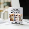 Dad Mom Thanks For Picking Up My Poop And Stuff Personalized White Mug Gift For Cat Lovers CH07 895240